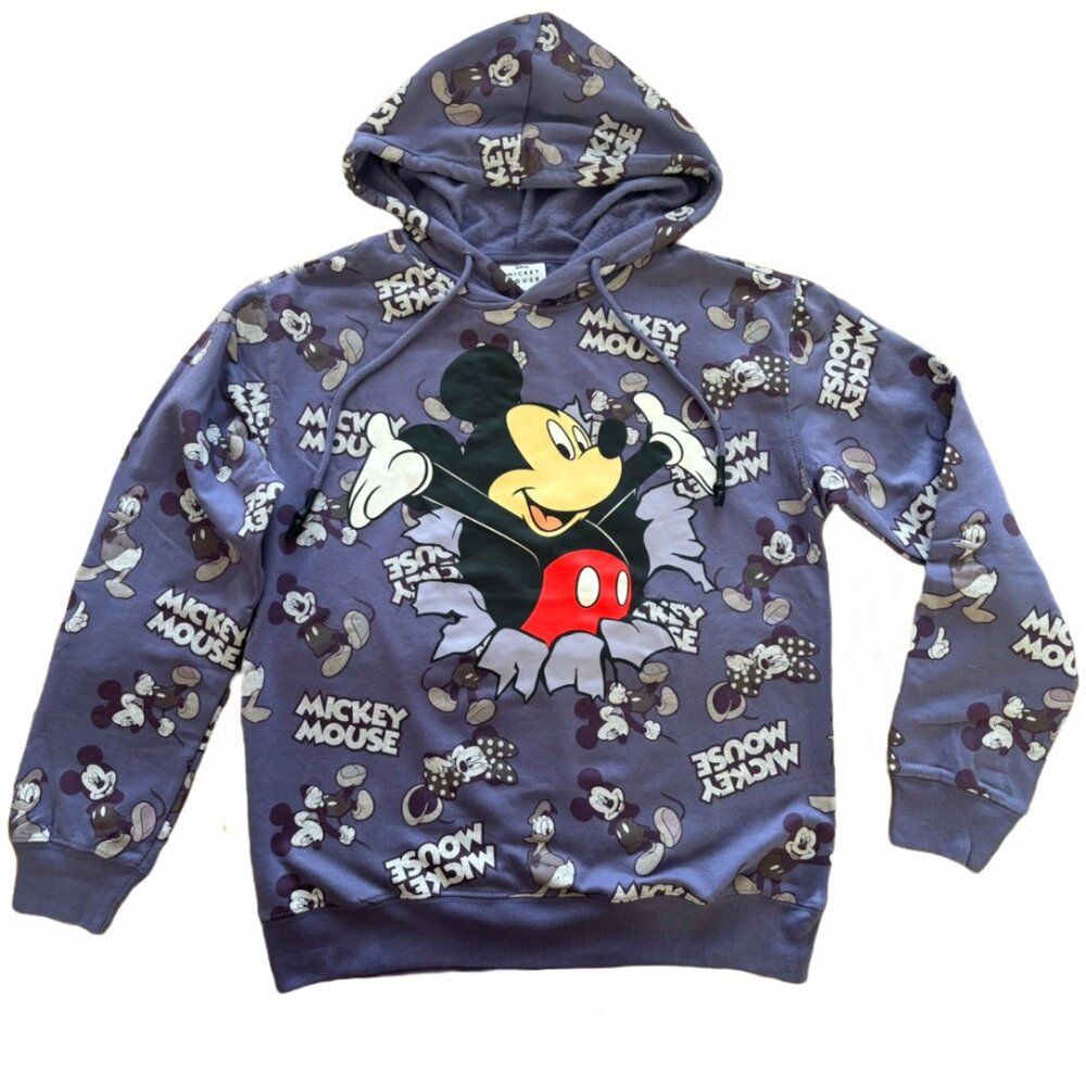 Licensed Disney Mickey Mouse women's FLEECE Hoodie sweatshirt S,M,XL,Blue Purple